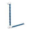 AKW 1600 Series Blue 90° Natural Grip Plastic Grab Rail -Espaces Bain Shop 01630bu l