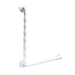 AKW 1600 Series White 90° Natural Grip Plastic Grab Rail