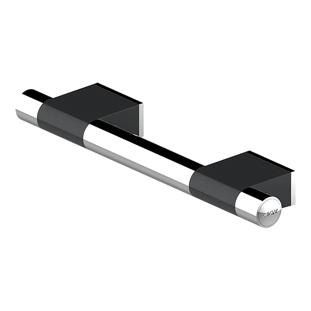 AKW Onyx 300mm Black And Chrome Straight Grab Rail 4 AKW Onyx 300mm Black And Chrome Straight Grab Rail - Image 2