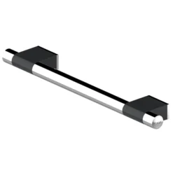 AKW Onyx 600mm Black And Chrome Straight Grab Rail