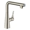 Hansgrohe Metris Select M71 Single Lever Kitchen Mixer 260 - Stainless Steel -Espaces Bain Shop 14847800 l