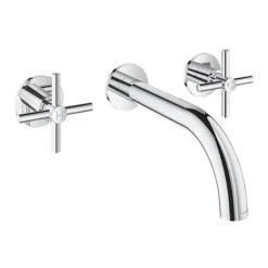 Grohe Atrio Wall Mounted 3 Hole Basin Mixer - Chrome