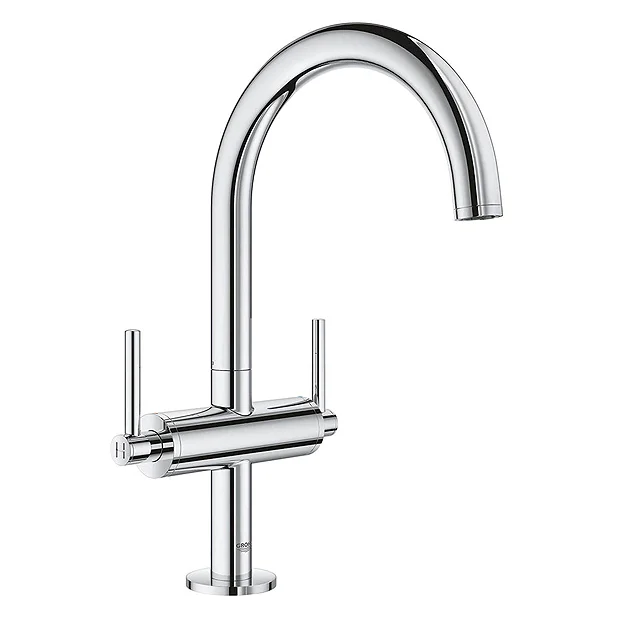 Grohe Atrio Lever L-Size Mono Basin Mixer With Click Clack Waste - Chrome 4 Grohe Atrio Lever L-Size Mono Basin Mixer With Click Clack Waste - Chrome - Image 2