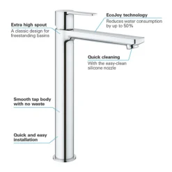 Grohe Lineare Tall Mono Basin Mixer -Espaces Bain Shop 23405001 d2