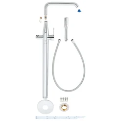 Grohe Essence Floor Mounted Bath Shower Mixer - Chrome 10 Grohe Essence Floor Mounted Bath Shower Mixer - Chrome -Espaces Bain Shop 23491001 d2
