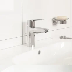 Grohe QuickFix Edge SilkMove ES S-Size Mono Basin Mixer With Pop-up Waste - Chrome -Espaces Bain Shop 24209002 l2