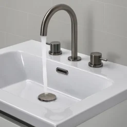 JTP Vos Brushed Black 3 Hole Deck Mounted Basin Mixer