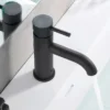 JTP Vos Matt Black Single Lever Basin Mixer -Espaces Bain Shop 28008amb d1