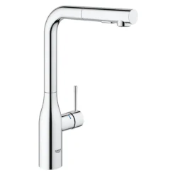 Grohe Essence Kitchen Sink Mixer With Pull Out Spray - Chrome -Espaces Bain Shop 30270000 l