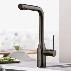 Grohe Essence Kitchen Sink Mixer With Pull Out Spray - Hard Graphite -Espaces Bain Shop 30270a00 l1