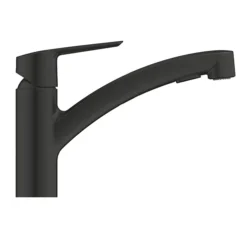 Grohe QuickFix Start Single Lever Kitchen Sink Mixer With Pull Out Spray - Matt Black