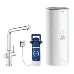 Grohe RED Duo Instant Boiling Water Kitchen Tap And L Size Boiler - Chrome -Espaces Bain Shop 30340001 l