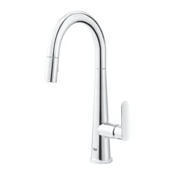 Grohe Veletto Single Lever Kitchen Sink Mixer With Pull Out Spray - Chrome -Espaces Bain Shop 30419000 d1
