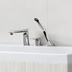 Hansgrohe Metris 3-Hole Deck Mounted Single Lever Bath Mixer