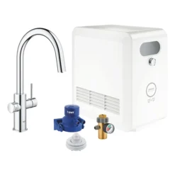 Grohe Blue Professional Duo Starter Kit C-Spout With Pull-Out Spray - Chrome -Espaces Bain Shop 31325002 l