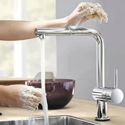 Grohe Minta Touch Electronic Kitchen Sink Mixer With Pull Out Spray - Chrome -Espaces Bain Shop 31360001 d2