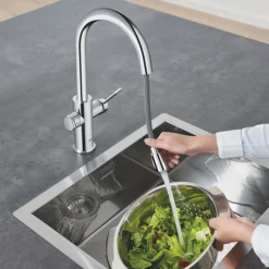 Grohe Blue Home Duo Starter Kit C-Spout With Pull-Out Spray - Chrome -Espaces Bain Shop 31541000 d4