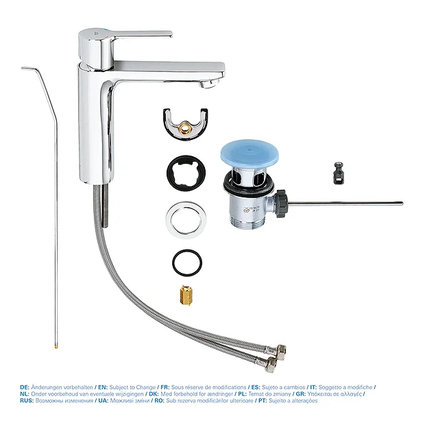 Grohe Lineare Mono Basin Mixer With Pop-up Waste - Chrome 3 Grohe Lineare Mono Basin Mixer With Pop-up Waste - Chrome