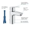 Grohe QuickFix Start S-Size Mono Basin Mixer With Retractable Chain -Espaces Bain Shop 32277002 d1