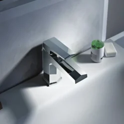 Venice Modern Geometric Basin Mixer Tap + Waste -Espaces Bain Shop 3251cr new detail3