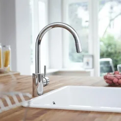 Grohe Concetto Kitchen Sink Mixer With Pull Out Spray - Chrome -Espaces Bain Shop 32663003 d2