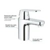 Grohe Eurosmart Cosmopolitan Mono Basin Mixer 2 Grohe Eurosmart Cosmopolitan Mono Basin Mixer -Espaces Bain Shop 3282400l d2