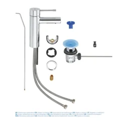 Grohe Essence S-Size Mono Basin Mixer With Pop-up Waste -Espaces Bain Shop 32898001 d3