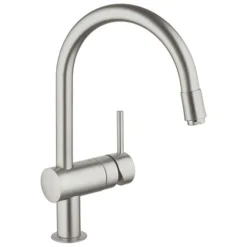 Grohe Minta Kitchen Sink Mixer With Pull Out Spray - SuperSteel