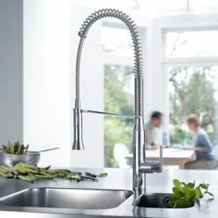 Grohe K7 Kitchen Sink Mixer With Professional Spray - Chrome -Espaces Bain Shop 32950000 d1