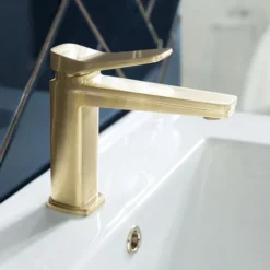 JTP Hix Brushed Brass Single Lever Basin Mixer