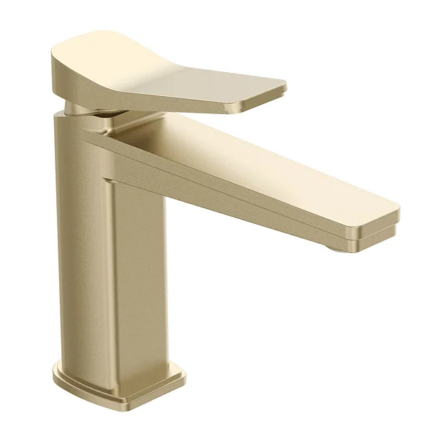 JTP Hix Brushed Brass Single Lever Basin Mixer 4 JTP Hix Brushed Brass Single Lever Basin Mixer - Image 2
