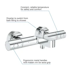 Grohe Precision Get Thermostatic Bath Mixer 1/2" 7 Grohe Precision Get Thermostatic Bath Mixer 1/2" -Espaces Bain Shop 34774000 d1