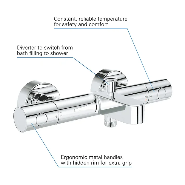 Grohe Precision Get Thermostatic Bath Mixer 1/2" 5 Grohe Precision Get Thermostatic Bath Mixer 1/2" - Image 3