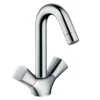 Hansgrohe Logis 2-Handle Basin Mixer 150 Without Waste