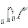 Hansgrohe Logis 4-Hole Deck Mounted Bath Shower Mixer -Espaces Bain Shop 71314000 l