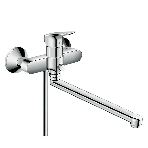 Hansgrohe Logis Single Lever Manual Bath Mixer With Long Spout 3 Hansgrohe Logis Single Lever Manual Bath Mixer With Long Spout