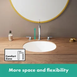 Hansgrohe Vernis Blend 3-Hole Basin Mixer 100 With Pop-up Waste - Chrome -Espaces Bain Shop 71553000ai2