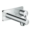 Hansgrohe Talis S Wall Mounted Single Lever Basin Mixer With Waste (Short Spout) -Espaces Bain Shop 72110000 l