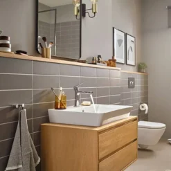 Hansgrohe Rebris E Single Lever Basin Mixer 110 With Pop-up Waste - Chrome -Espaces Bain Shop 72557000 s hl2