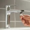 Hansgrohe Rebris E Single Lever Basin Mixer 110 With Pop-up Waste - Chrome -Espaces Bain Shop 72557000 s hl3