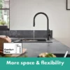 Hansgrohe Talis M54 Single Lever Kitchen Mixer 210 With Pull Out Spray - Matt Black