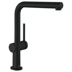 Hansgrohe Talis M54 270 Single Lever Kitchen Mixer With Pull Out Spray - Matt Black -Espaces Bain Shop 72808670 l