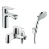 Hansgrohe Metris 110 Basin Mixer + Bath Shower Mixer Tap Package -Espaces Bain Shop 88100778 l