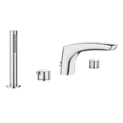 Roca Insignia 4-Hole Bath Shower Mixer With Kit - Chrome