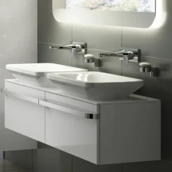 Ideal Standard Tonic II 180mm Spout Wall Mounted Basin Mixer -Espaces Bain Shop a6334aaa5948nu d4