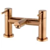 Arezzo Round Brushed Bronze Bath Filler Tap -Espaces Bain Shop abrzrbft l