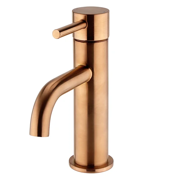 Arezzo Round Brushed Bronze Basin Mono Mixer Tap 4 Arezzo Round Brushed Bronze Basin Mono Mixer Tap - Image 2