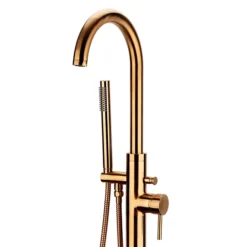Arezzo Brushed Bronze Freestanding Bath Tap With Shower Mixer 8 Arezzo Brushed Bronze Freestanding Bath Tap With Shower Mixer -Espaces Bain Shop abrzrfst d1