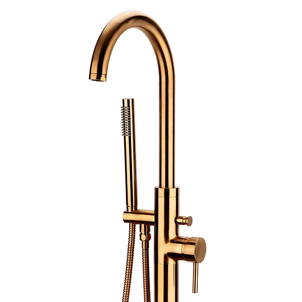 Arezzo Brushed Bronze Freestanding Bath Tap With Shower Mixer 5 Arezzo Brushed Bronze Freestanding Bath Tap With Shower Mixer - Image 3