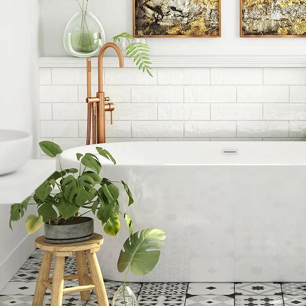 Arezzo Brushed Bronze Freestanding Bath Tap With Shower Mixer 6 Arezzo Brushed Bronze Freestanding Bath Tap With Shower Mixer - Image 4